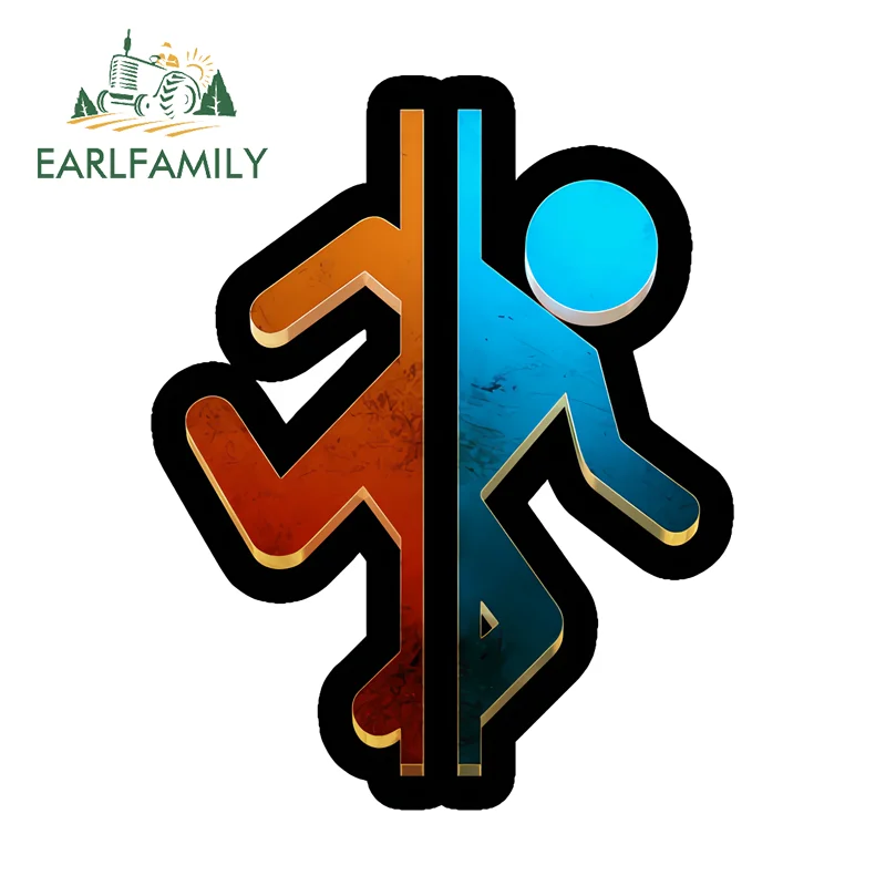 

EARLFAMILY Portal Funny Sign Car Stickers Super Kawaii Decal Occlusion Scratch Waterproof Scratch Proof Racing Accessories