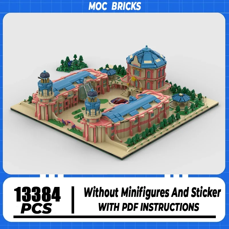 

Конструктор Street View Model Moc: Замок Академии магии, технологичные кирпичики, DIY-набор для сборки, строительные игрушки, праздничные подарки