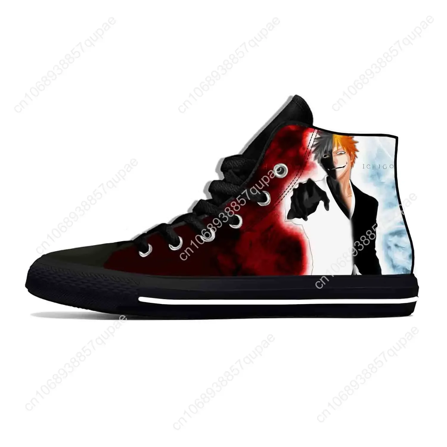 Anime Manga Cartoon Comic Bleach Kurosaki Ichigo Casual Cloth Shoes High Top Lightweight Breathable 3D Print Men Women Sneakers - view 5