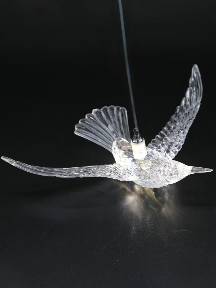 Hotel Lobby Staircase Swallow Bird Light Rotating Staircase Light Villa Duplex Exhibition Hall Bar Counter Decorative Chandelier