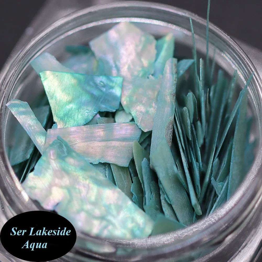 Ultra-Thin Mother of Pearl Shell Flakes – Iridescent Genuine Abalone Pieces for Nail Art, Mermaid Seashell Decor, DIY Manicure