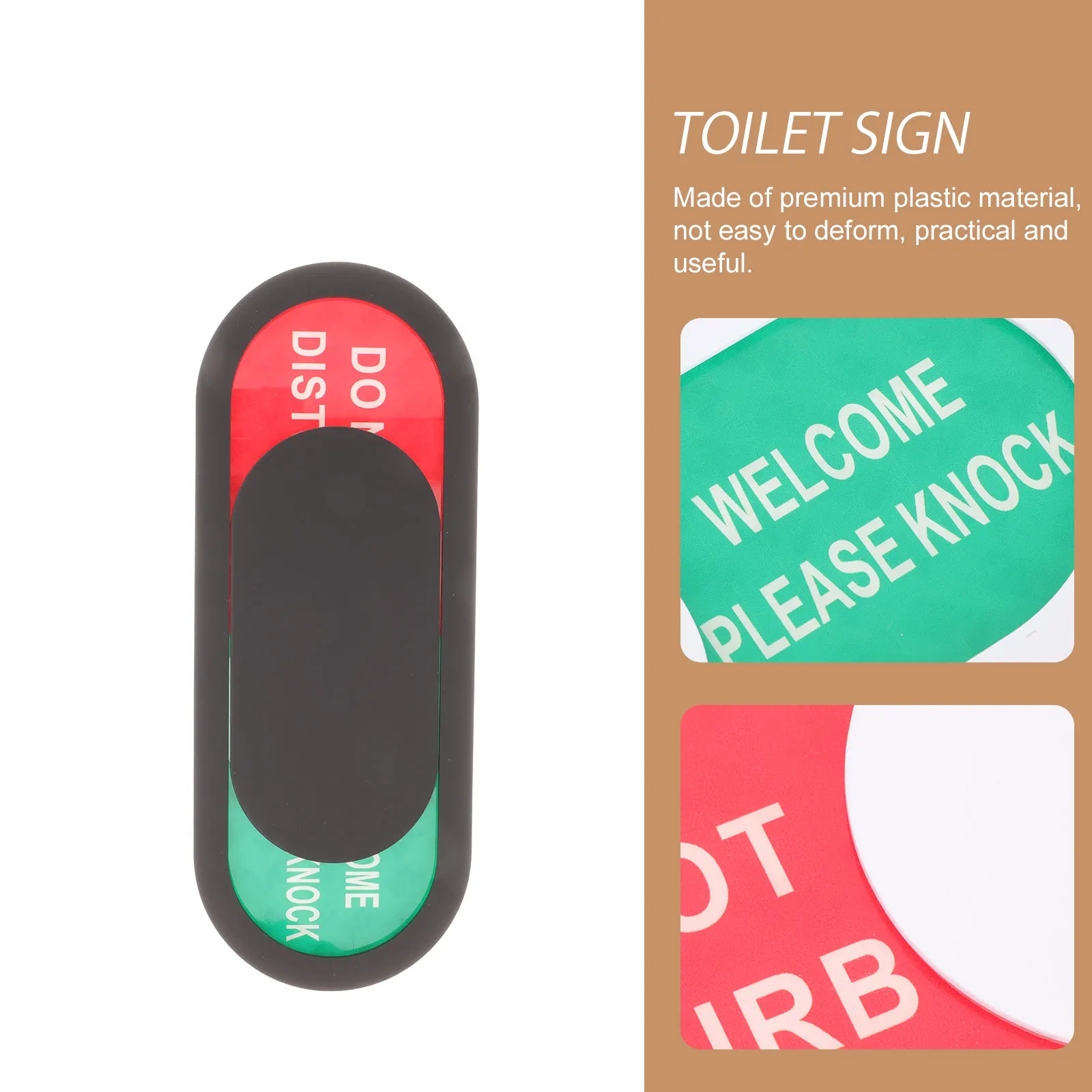 

Door Sign Status Switching Logo Toilet Engaged Sliders Coat Hanger Signs Bathroom Occupied Hanging Office