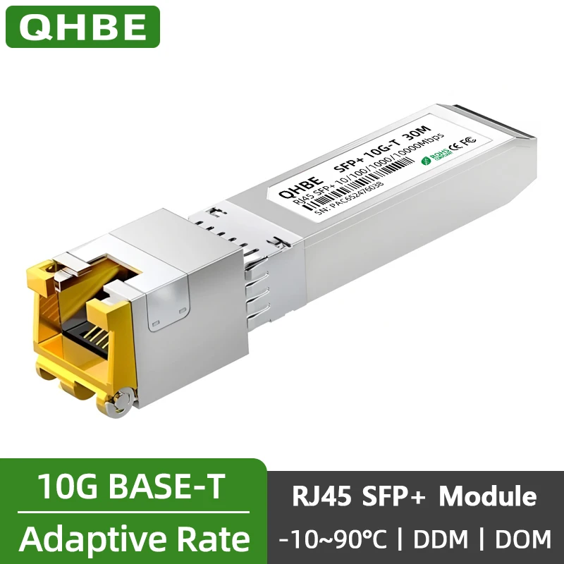 

Адаптивный модуль 10G RJ45 SFP+ для коммутаторов Mikrotik/Arista/Cisco, медный трансивер RJ45 SFP, преобразователь 10GBase-T RJ45 в SFP