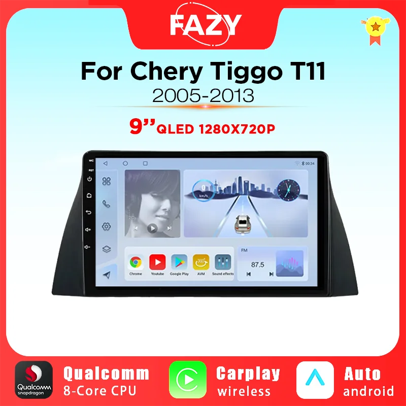 

2Din Wireless CarPlay For Chery Tiggo T11 1 2005-2013 Car Radio Multimedia Player 4G GPS Android Autoradio Auto Radio 8GB+256GB