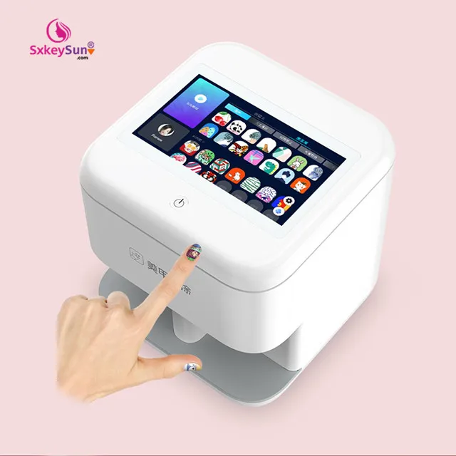 Portable mini DIY automatic 3d intelligent professional digital nail art printer support wifi usb wireless movile nails printer