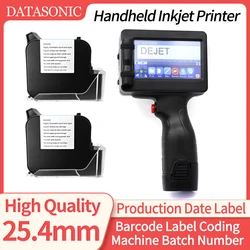 25.4mm Portable Handheld Inkjet Printer Production Date Barcode Label Coding Machine Batch Number No encryption inkjet printer