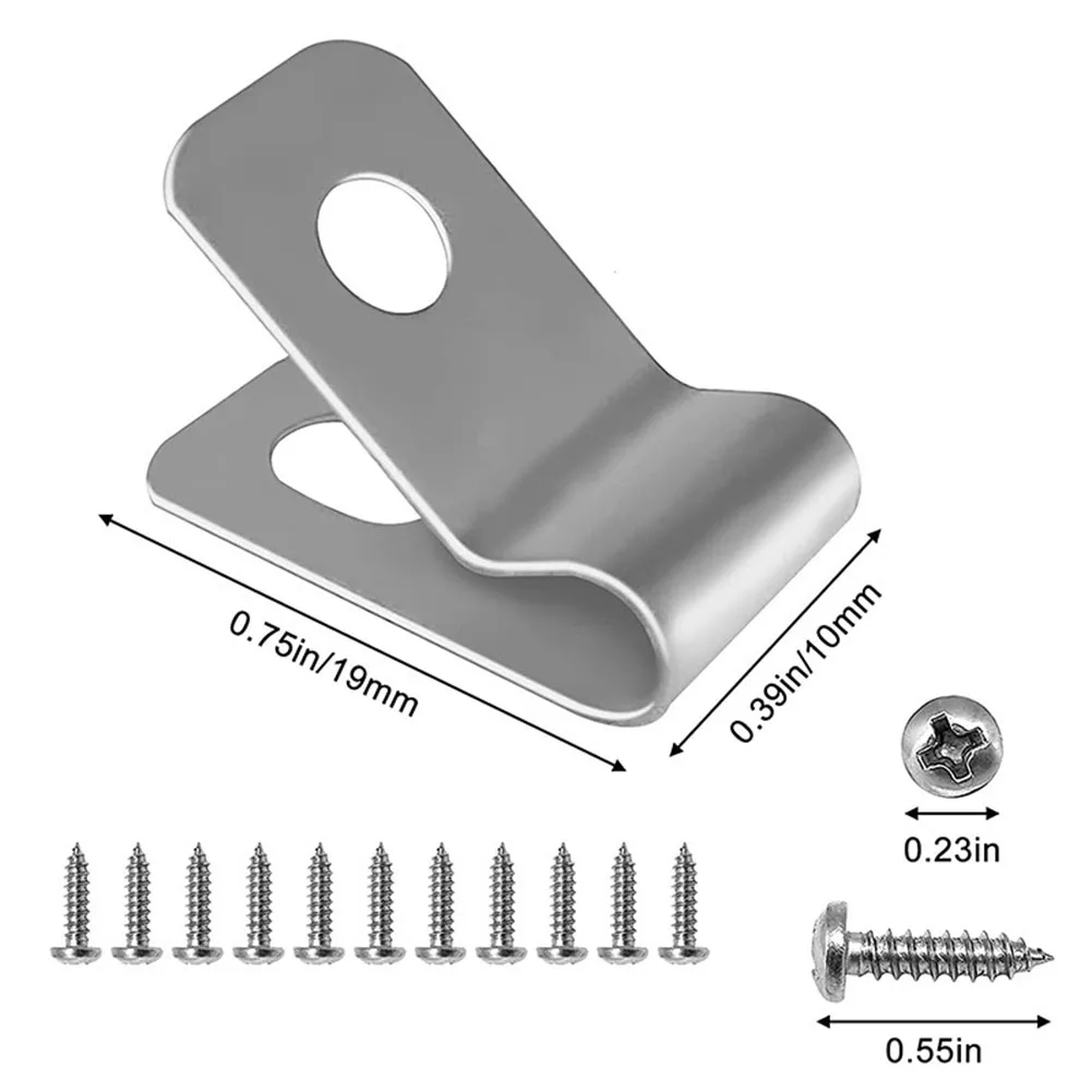 R-type Clips Wire Fence Clamp Home Use 304 Stainless Steel Compact Size Easy Installation High-quality Material