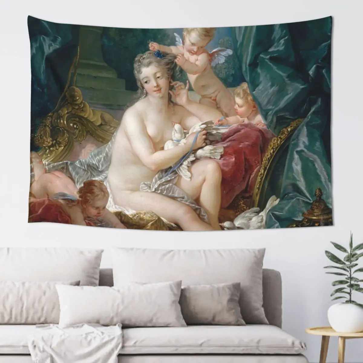 

The Bath of Venus (Venus Consoling Love) - Franois Boucher Tapestry Wall Mural Wall Tapestries Wall Decoration Items Tapestry