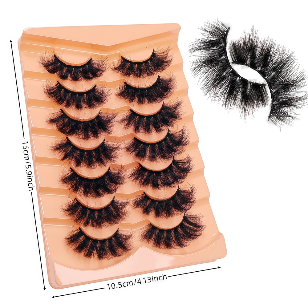 7-أزواج من الرموش الصناعية من سلسلة أوروبية وأمريكية رموش تكثيف سميكة تايلاندية طراز عصري رقيق للغاية #4