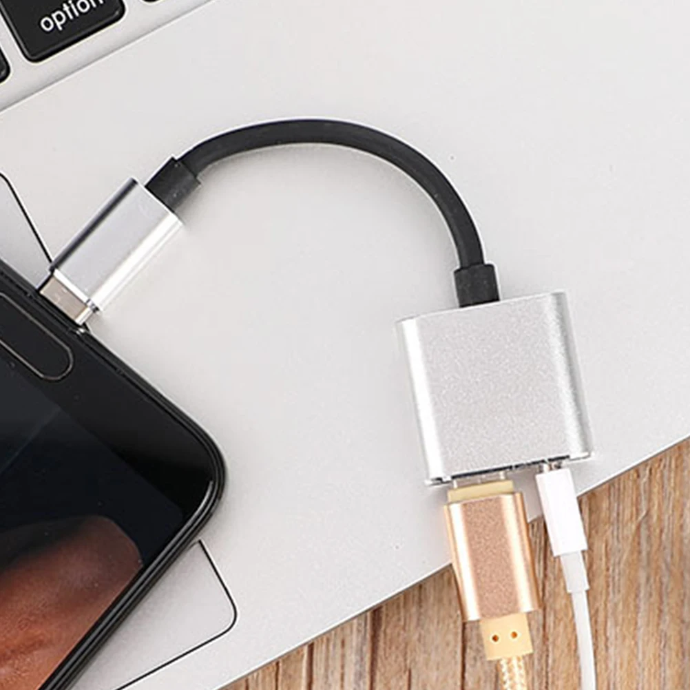 

Usb C To 3.5Mm Audio Adapter 2 In 1 Type-C Charging Headphone Jack Converter Plug Play For Pixel 2 Xl U11 U Ultra P20 Pro