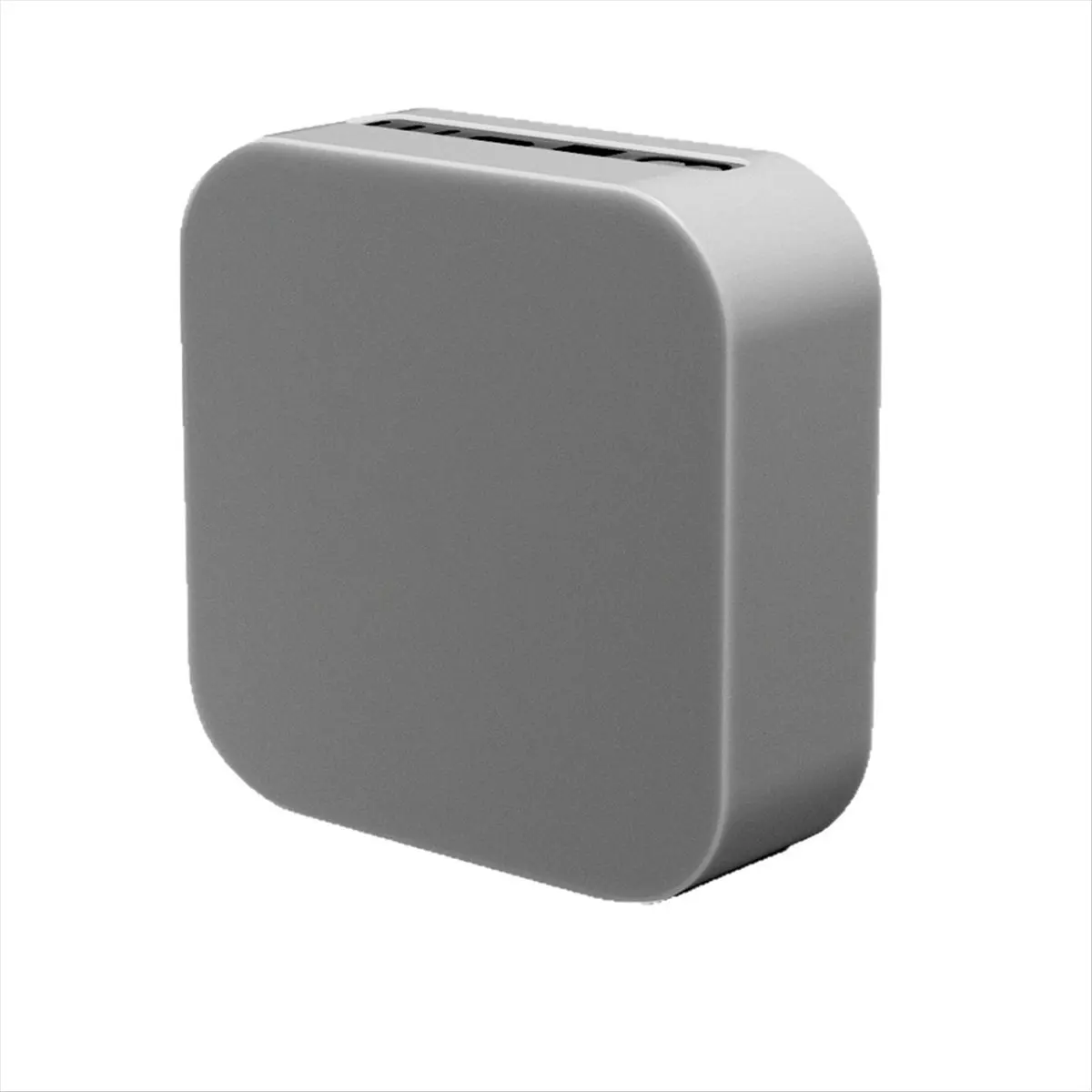 Top Mini Case for Mac Mini M4 Wear-Resistant Water-Resistant Silicone Cover Easy Installation Durable Protection Gray