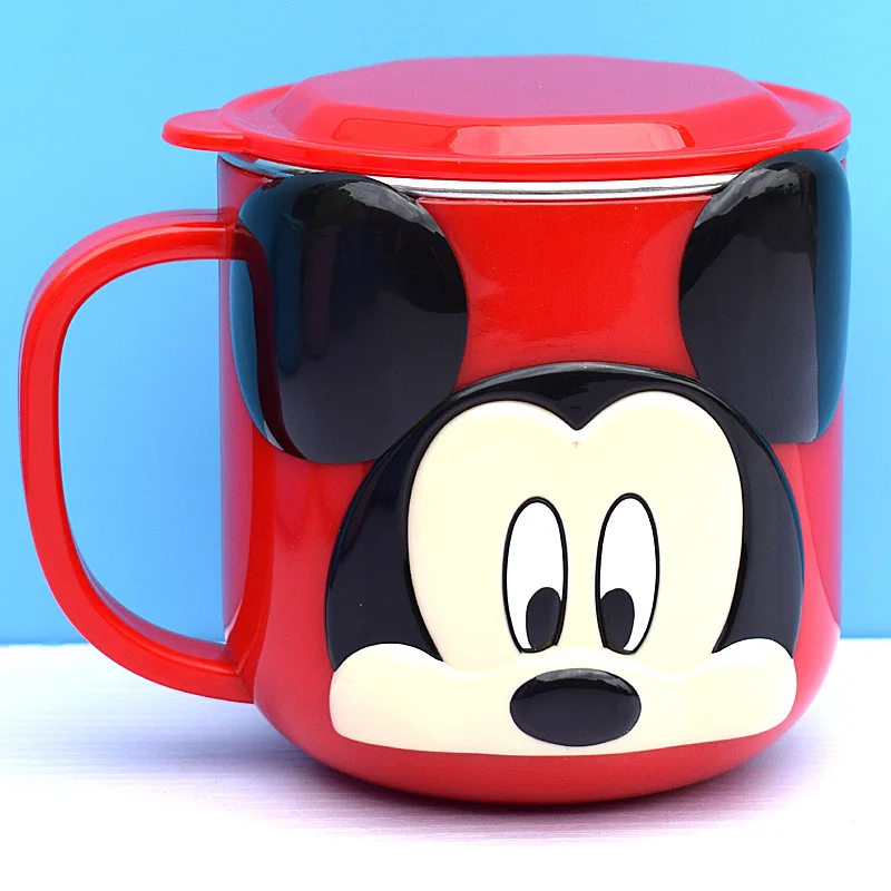 Disney Cups Princess Frozen Elsa Anna Milk Cup 3D Cartoon Mickey Minnie Stainless Steel Cup Kids Cup Mickey Mug Christmas Gift view 5