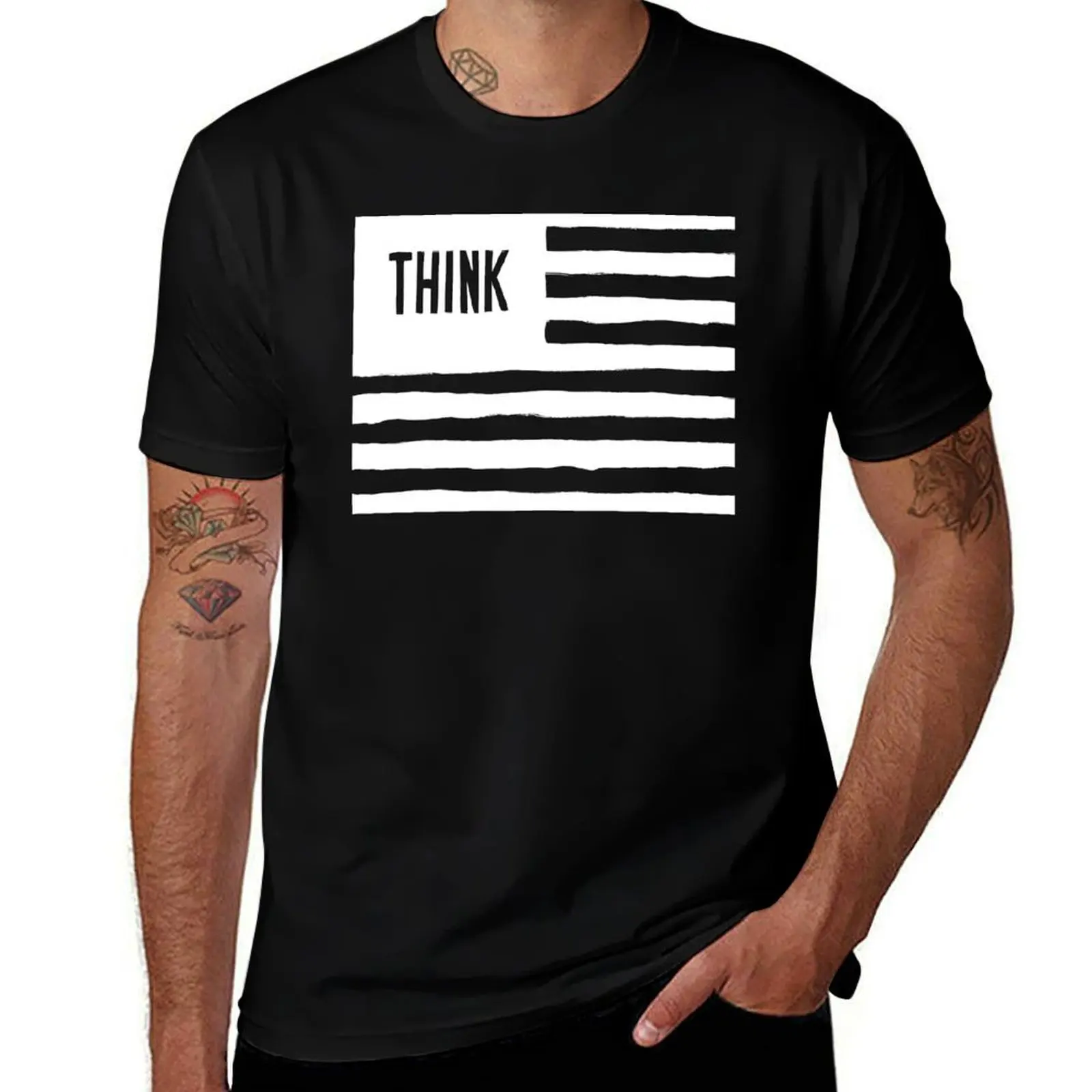 

THINK T-Shirt t shirts cotton 100% anime t shirts oversize T-Shirt
