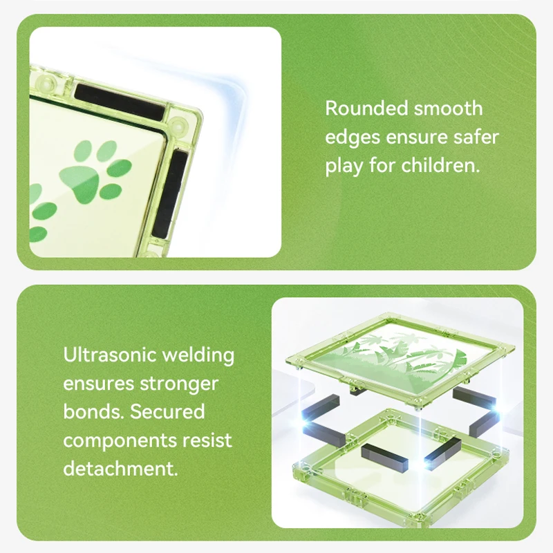 كتل مغناطيسية تعليمية من Magplayer للأطفال ألعاب مغناطيسية بلاط مغناطيسي ألعاب حيوانات متحركة ثلاثية الأبعاد للأطفال الصغار بعمر 3 سنوات فما فوق