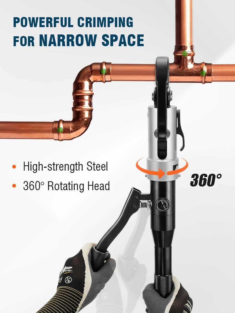 Hydraulische Pex Pipe Krimpgereedschappen HP-1332 Pressing Sanitair Gereedschap voor aluminium kunststof buizen, roestvrij staal en koperen buizen