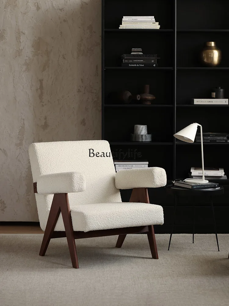 

Chic Style Single Seat Couch Nordic Retro B & B Designer Armrest Leisure Chair