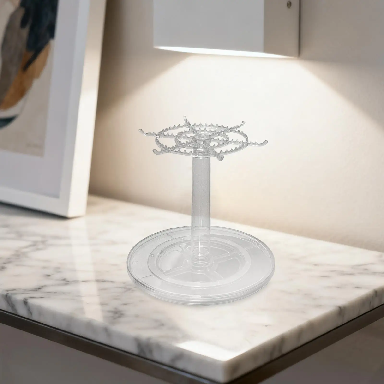 Display Stand for Plush Dolls, 360° Rotating Desktop Transparent Display Rack, Action Figures Storage Stand, Plush Toys Hanger