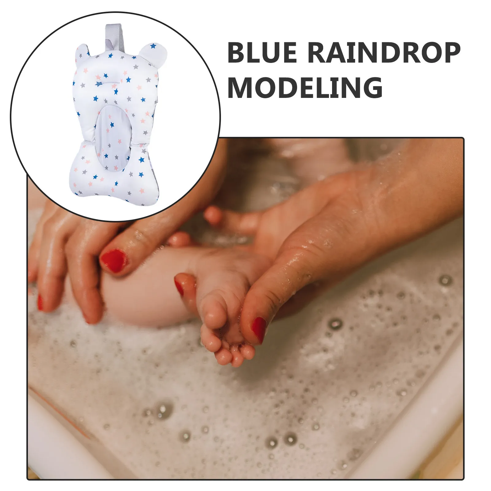 Baby Bath Cushion Suspension Pad Adjustable Infant Bathtub Seat Comfortable Breathable Baby Support Cushion for Newborn Toddler