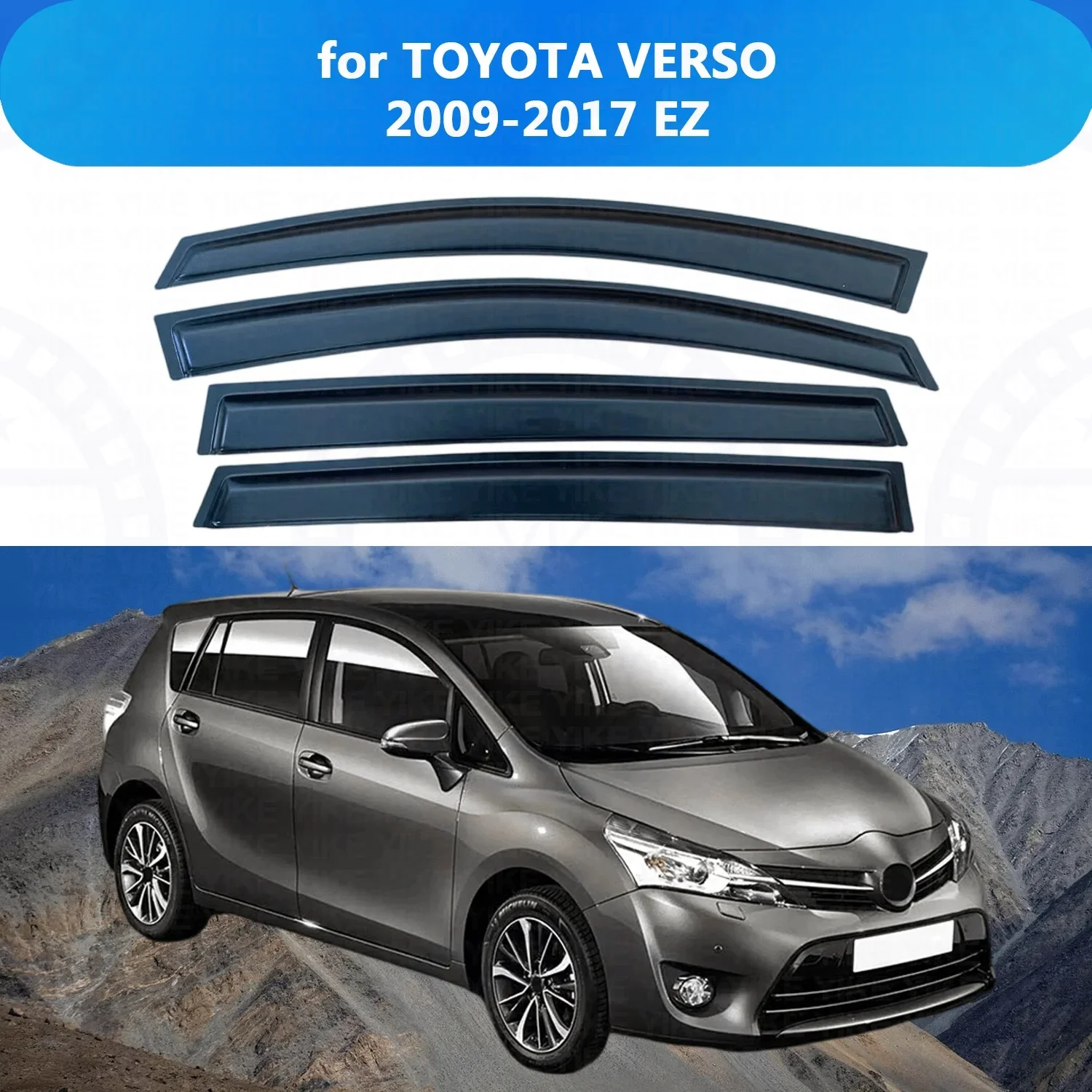 

Window Visor for TOYOTA VERSO 2009-2013 2014 2015 2016 2017 EZ Wind Deflectors Rain Guards Door Visor Vent Shades Ventvisor