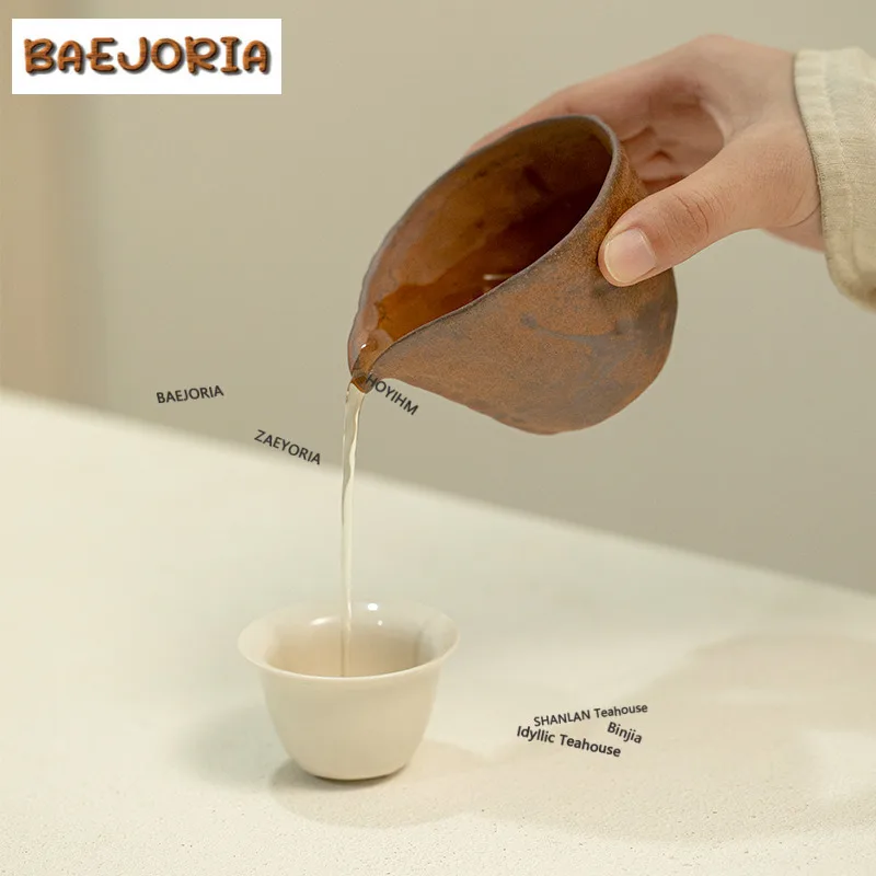 150ml Coarse Pottery Old Rock Clay Tea Pitcher Pour Tea Cha Hai Dispenser Household Justice Cup Fair Mug For Tea Accessories