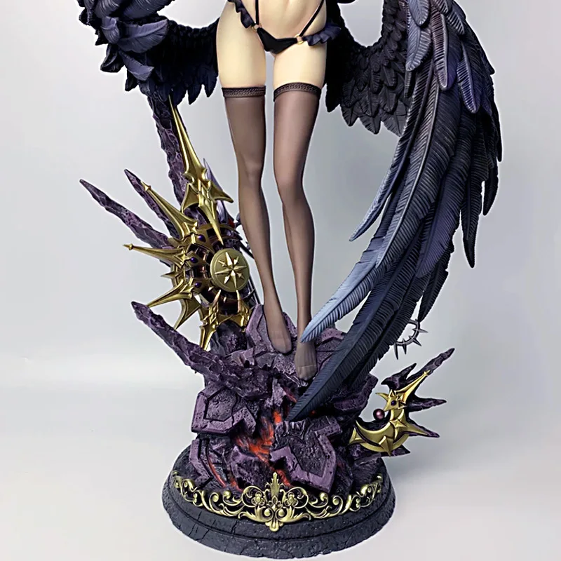 58cm anime periféricos overlord albedo figura de ação super tamanho súcubo estátua estatueta coleção ornamento presentes desktop gk