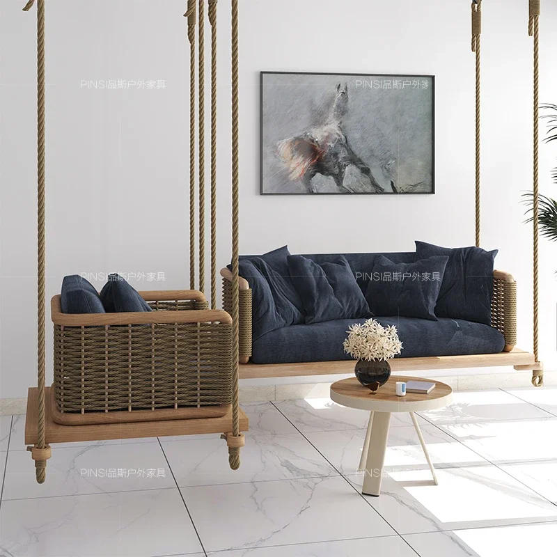 Nordic swing เครื่องร่อนลานกลางแจ้งแขวนตะกร้าหวาย