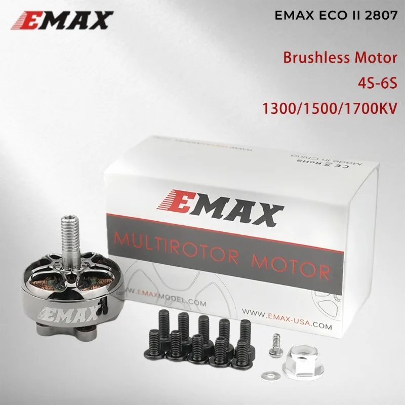 

EMAX ECOII 2807 6S 1300KV 5S 1500KV 4S 1700KV Brushless Motor for RC FPV Racing Drone RC Quadcopter RC Parts DIY Accessories