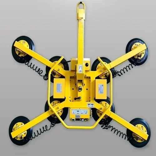 رافع رافعة زجاجية مزدوجة مفرغة، مصاصة مصعد صفراء لآلات صنع النوافذ والأبواب