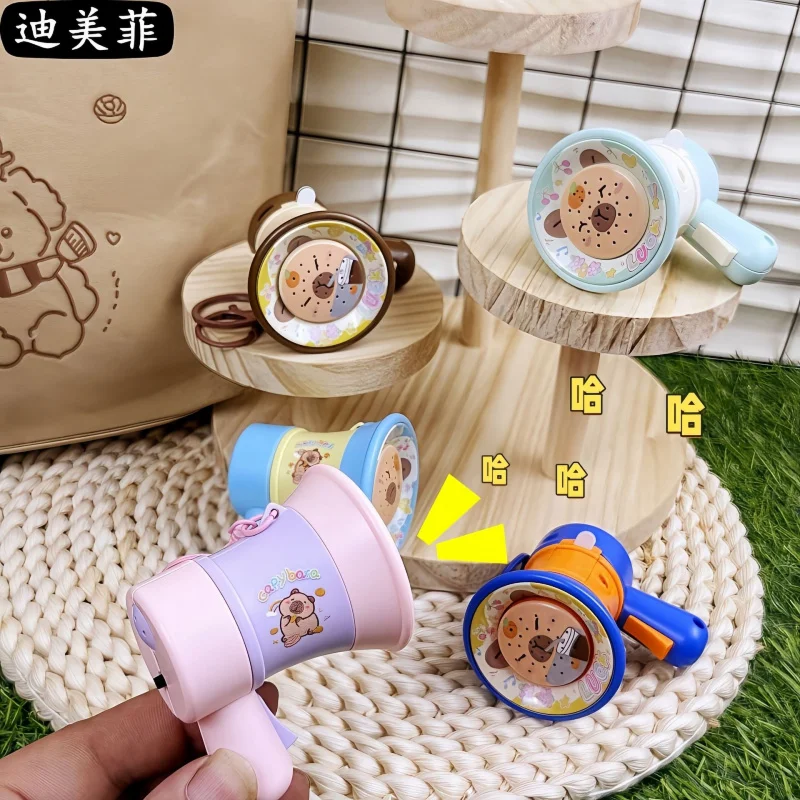 Cartoon Voice Changer Funny Small Speaker Quirky Music Toy Keychain Pendant