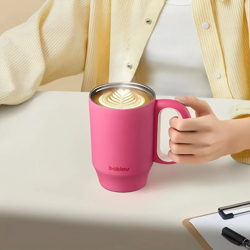 Bablov 680ml Insulated Cup 316 Stainless Steel Vaccum Flask Dual Drinking Straw Cup Home Office Coffee Mugs Portable Ice Tumbler