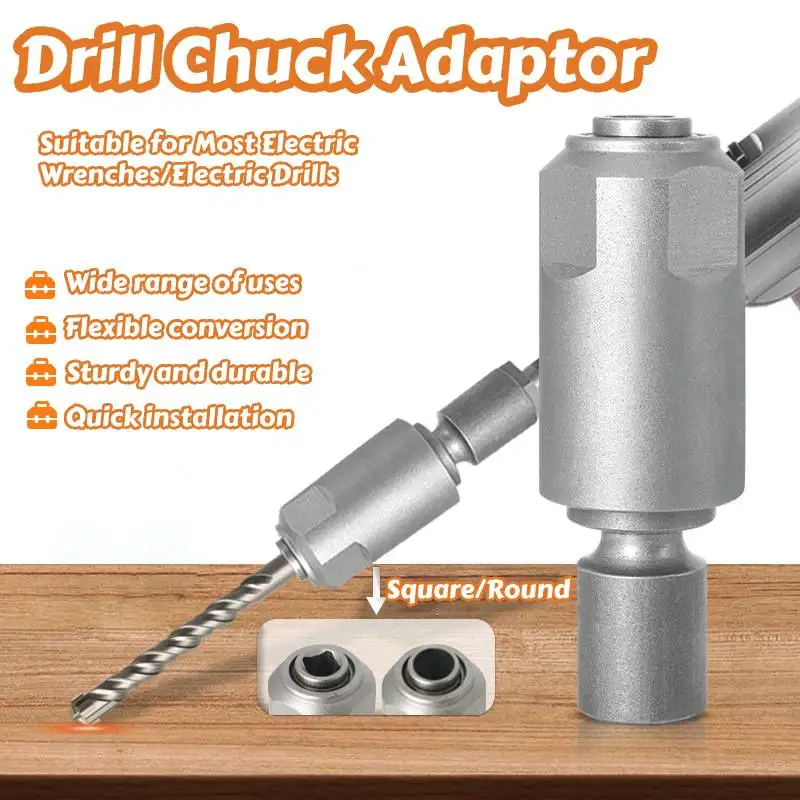 

Chuck Adapter Ratchet Socket Converter Durable Steel Impact Adapter Socket Ratchet Wrench Adapter for Impact Airs Mechanics