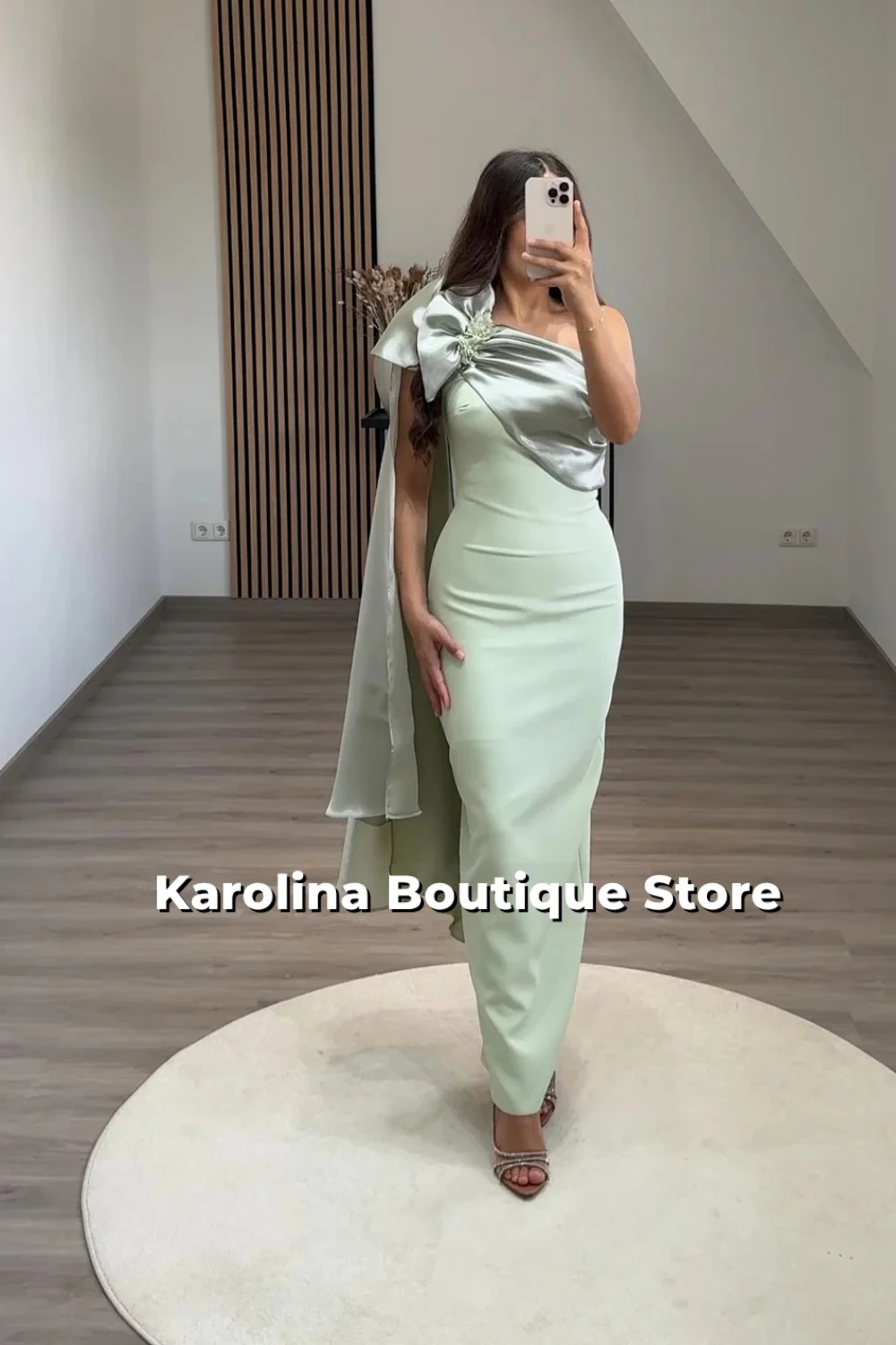 

Sage Green Dubai Evening Dress Mermaid Ankle Length Black Luxury Dress Woman 2026 robes de soirée Customized