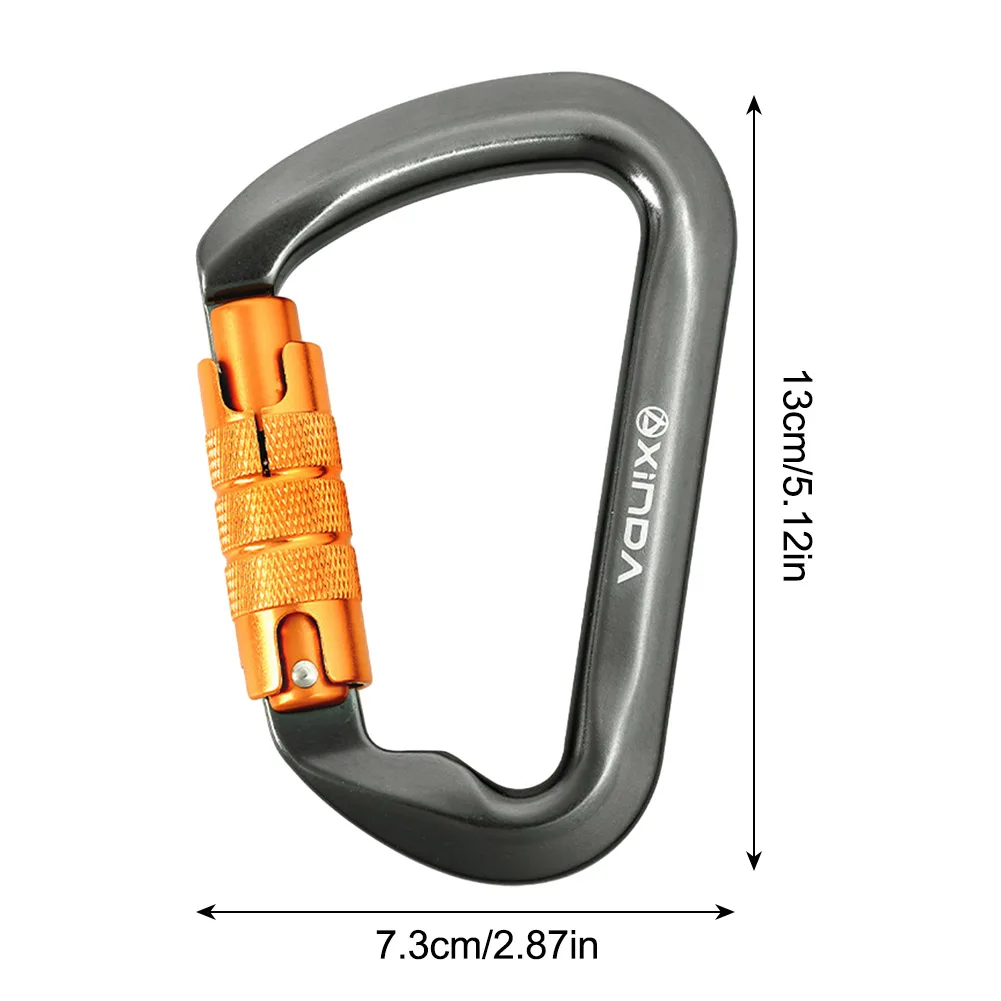 30kN قفل حلقة تسلق الثقيلة تسلق الصخور Carabiner الجبل Caribiniers لتسلق الصخور رابيلينج وتسلق الجبال