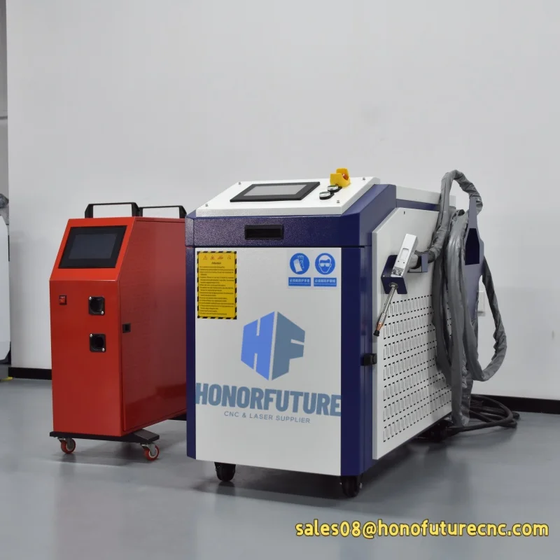 3000W 4 In 1 Handheld Fiber Laser Welding Cleaning Cutting Machine with Double Wire Feeder for Metal Welding Max Raycus BWT
