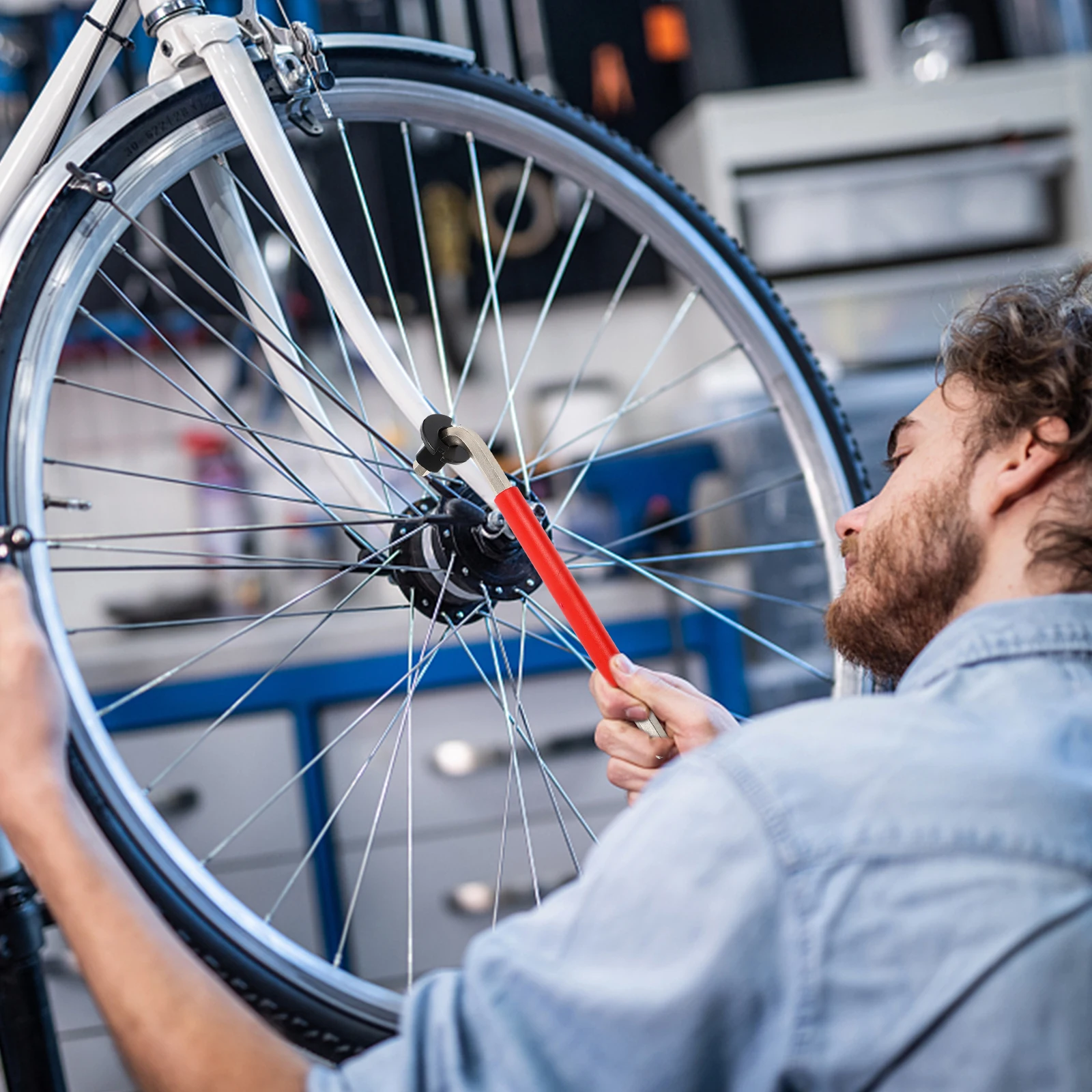 

1Set Bike Wrench Carbon Steel Spanner Sturdy Durable Bike Maintaining Tool Ergonomic Design Repairing Spanner Repairing Tools