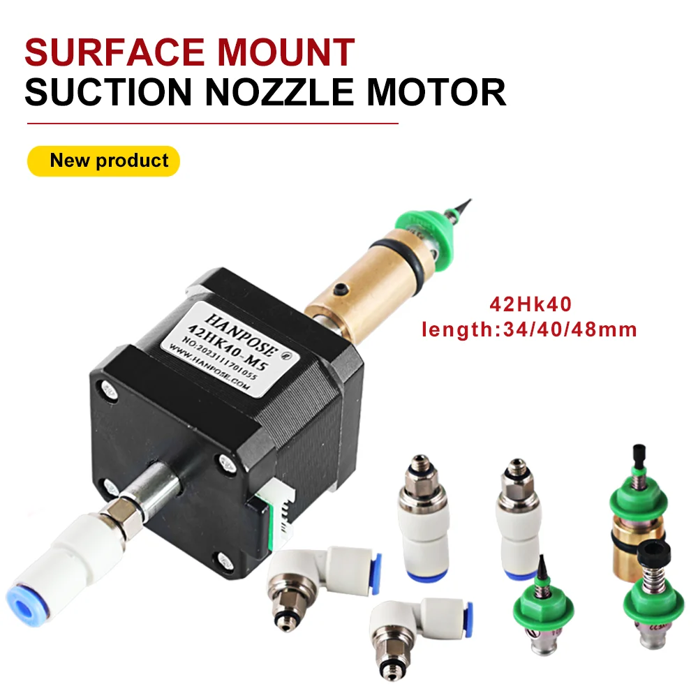 1.2A 0.19N.m SMT labeling machine 42HK40 suction nozzle rotating vacuum suction cup 20 hollow stepper motor mounting head set