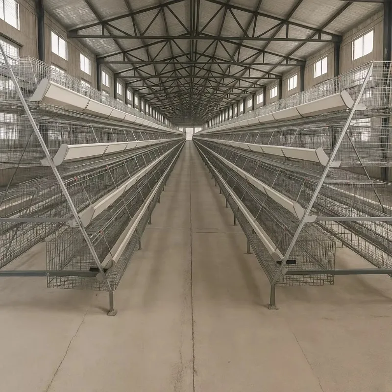 Poultry Farm Hot Dip Galvanized Metal Chicken Cages a Type Inclined Commercial Cage Ladder Laying Hen Cage
