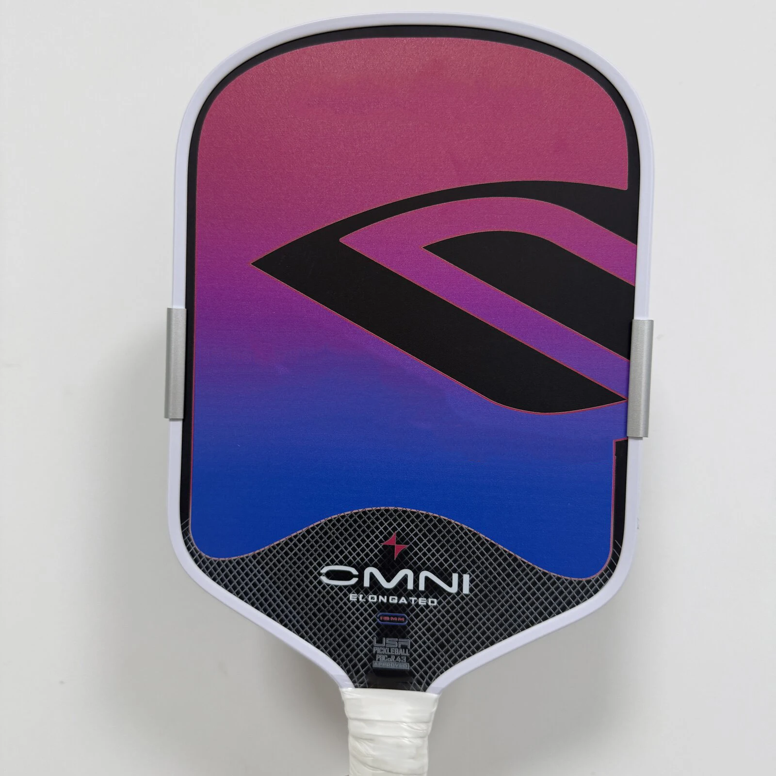 Pickleball Paddle Elongated 16mm Pink Purple Gradient Carbon Fiber Face USAPA Approved Lightweight Grip for Court Game
