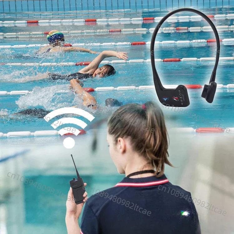 1000 Meters Bone Conduction Underwater Sports Teaching Earphones H905A Open Water Training Coach Underwater