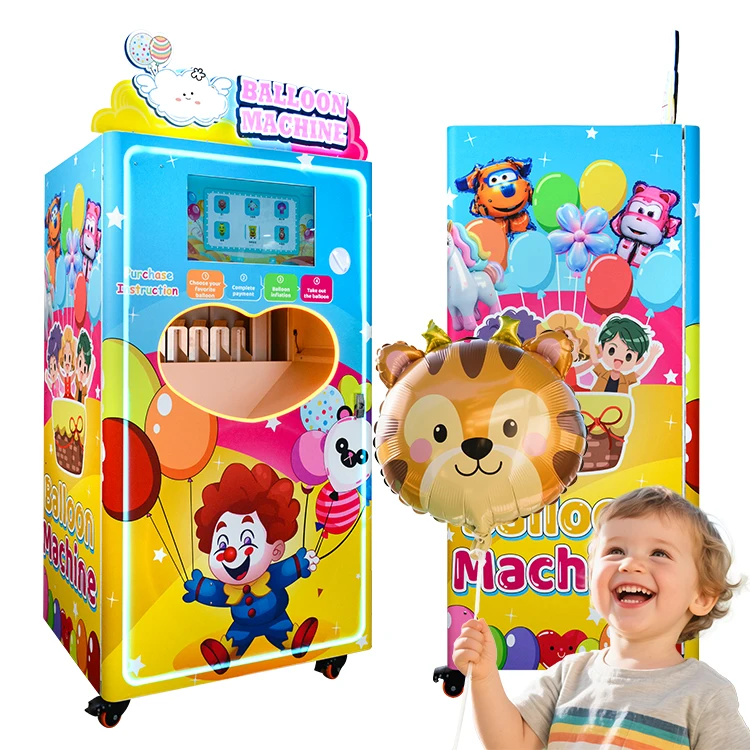 Customized Coin Operated Automatic Balloon Vending Machine Touch Screen For Shopping Mall Commercial Use