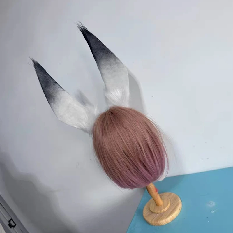 Custom Handmade Simulation Beast Animals Wolf Cat Fox Hair Hoop Hair Headwear Halloween Christmas Game Party Cosplay Prop
