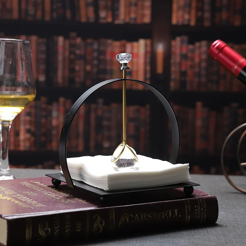 

Modern Arc Metal Tissue Holder - Luxury Tabletop Organizer for Bar/Hotel/Cafe