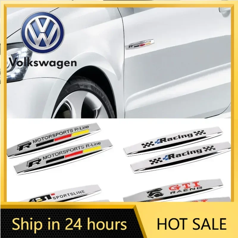 

Наклейка на боковое крыло автомобиля 2026 года, эмблема на задний багажник для Volkswagen Rline GTI ABT Golf Beetle Scirocco Polo Bora Tiguan