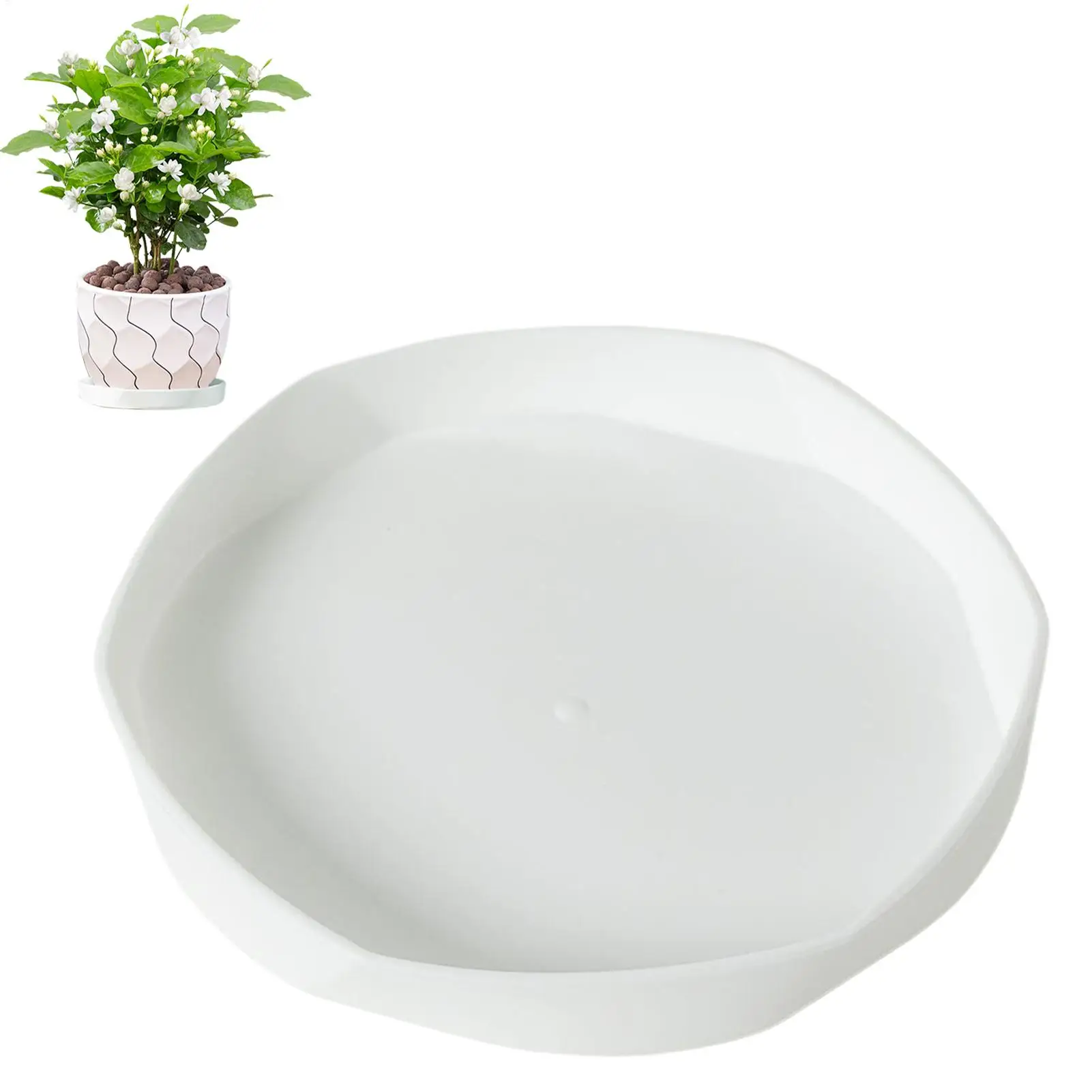 Flower Pot Tray Round Plant Water Tray Plant Saucer Pot Bottom Liner Thickened Base Tray For Indoors Outdoor Flower Drainage