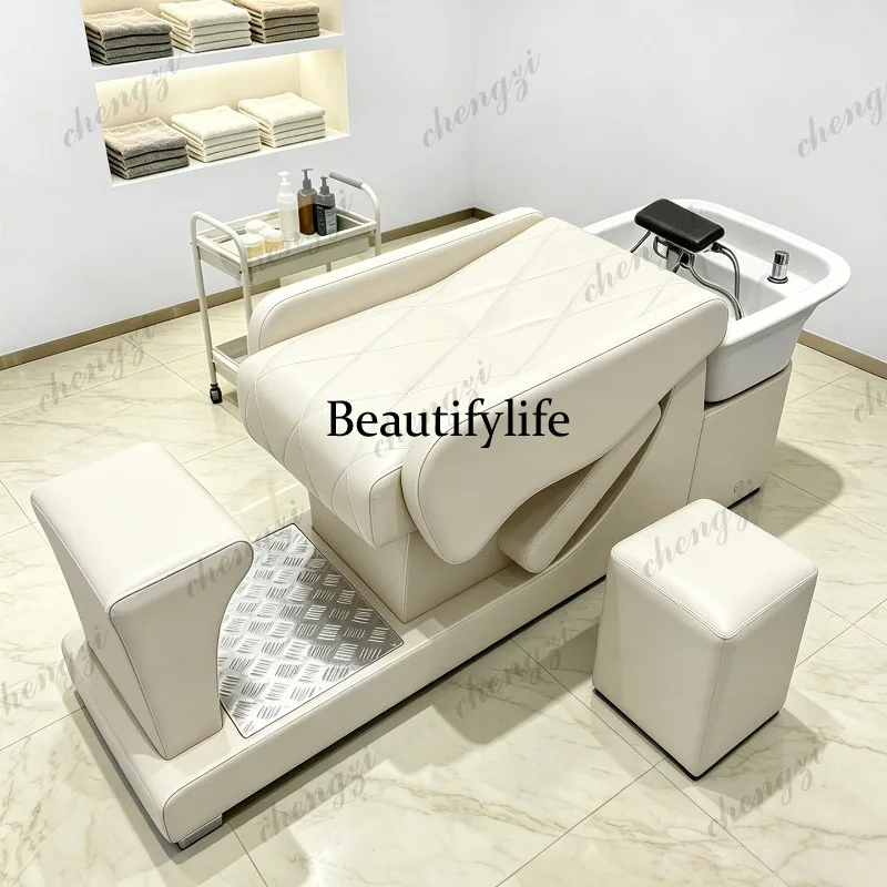 A74 hairdresser ceramic deep basin shampoo bed hairdresser flat type punch bed hair salon special