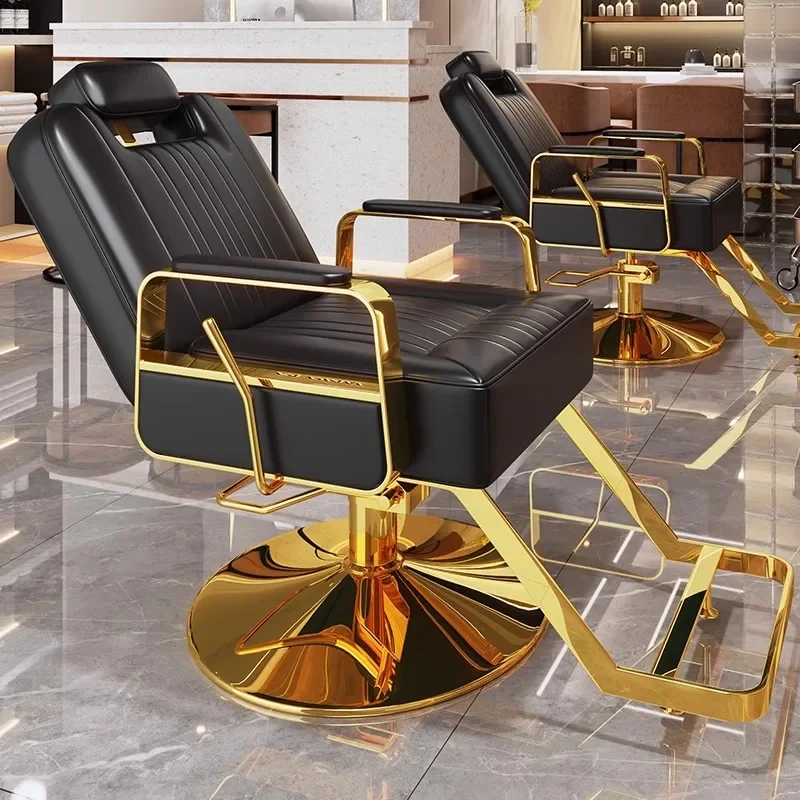 Classic Multifunctional Barber Chair Retro Styling Hair Salon Equipment Chair Modern Simple Salon Furniture
