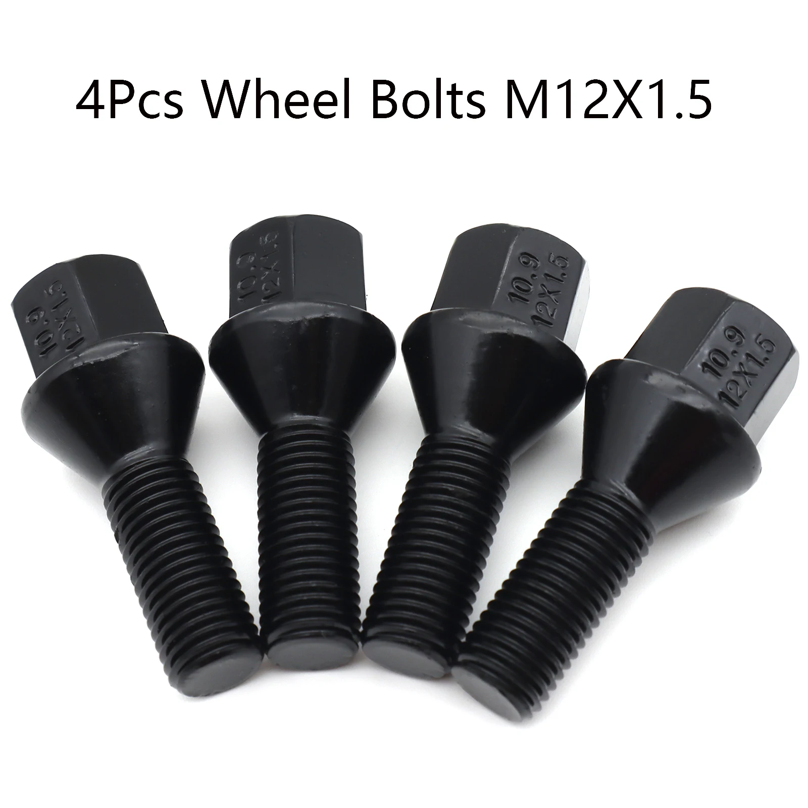 4pcs Car Alloy Wheel Bolts M12X1.5 Black Car Wheel Nuts Parts For BMW 1 3 5 Series 118i 120i 125i 130 iE88 E81 E87 E91 E92 E93