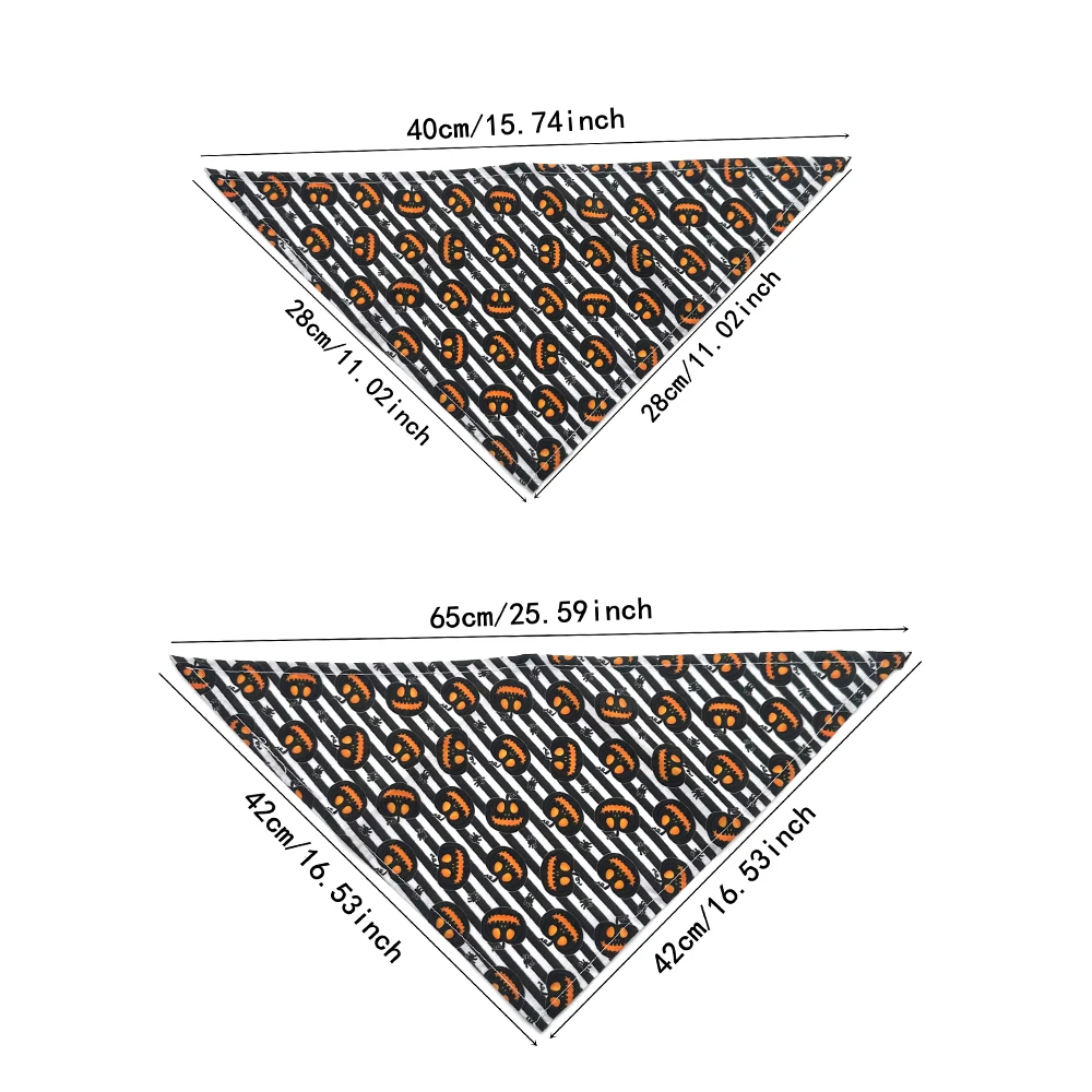 50/100 stücke Haustier Hund Bandana Halloween-Stil Kürbis Fledermaus Haustier Hunde Bandanas Schal Lätzchen Hund Party Pflege Zubehör für kleine Hunde – Detail 3