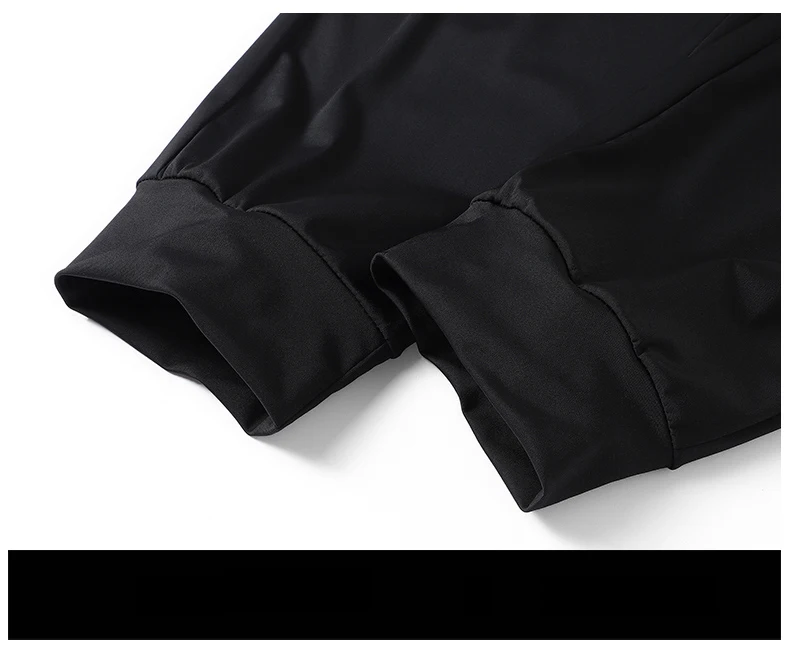 Men's Athletic Stretchy Ice Silk Quick Dry Pants Zipper Pockets Lightweight Sweatpants Outdoor Hiking Breathable Running Workout