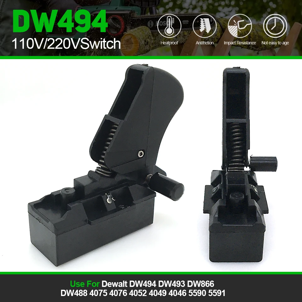 

220v Switch Replace For Dewalt DW494 DW493 DW866 DW488 4075 4076 4052 4049 4046 5590 5591 131004-00 Grinder Accessories Tools